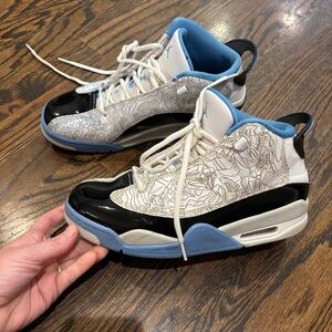 NIKE AIR JORDAN DUB ZERO "LASER" WHITE-UNIVERSITY BLUE-BLK SZ 7